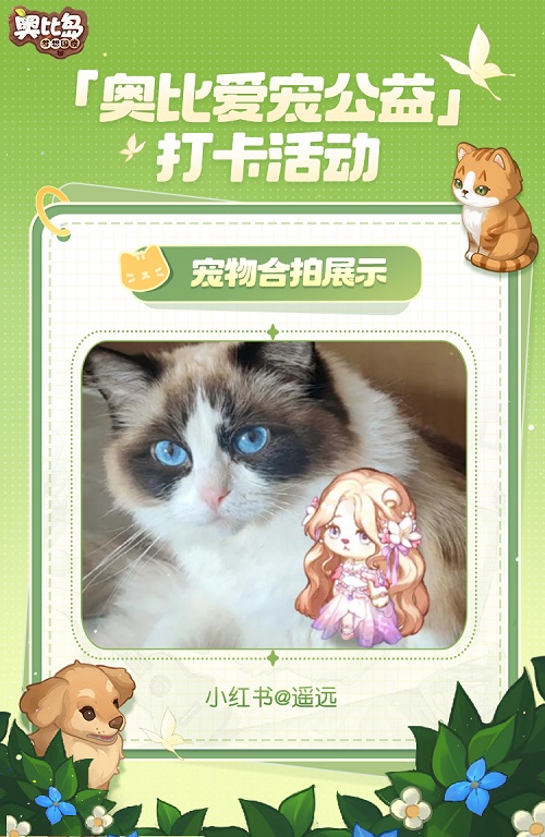 奥比爱宠公益进行中！宠物萌趣AR合影、创意填色作品分享展示