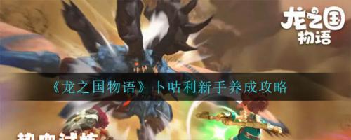 龙之国物语卜咕利新手怎么养成 龙之国物语卜咕利新手养成攻略