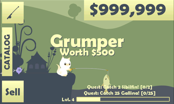 小猫钓鱼游戏有船版本无限金币版