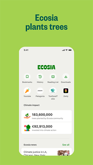 Ecosia浏览器安卓2025最新版截图1