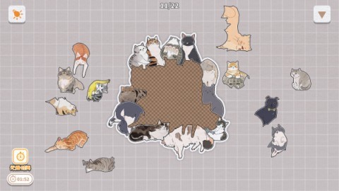 挤在一起的猫猫游戏