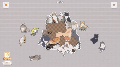 挤在一起的猫猫游戏