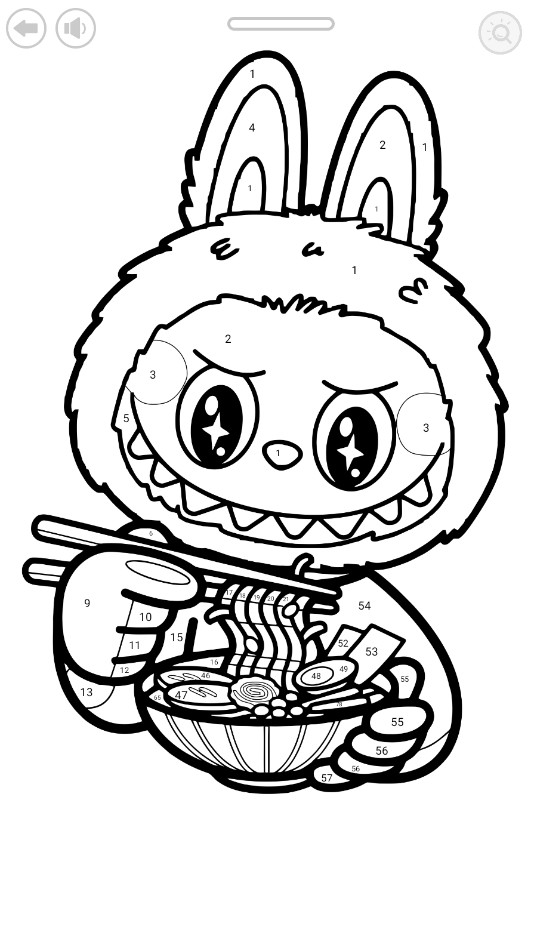 拉布布数字填色