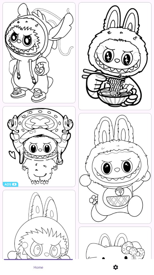 拉布布数字填色