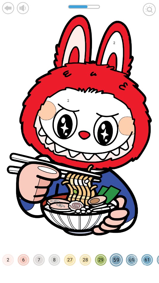 拉布布数字填色