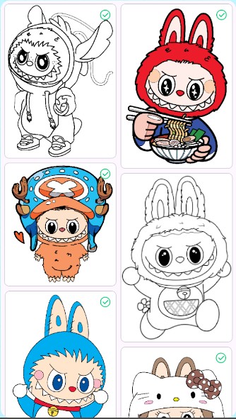 拉布布数字填色游戏