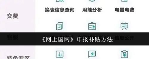网上国网怎么申报补贴