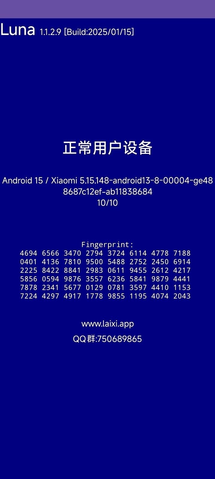 Luna环境检测工具截图3